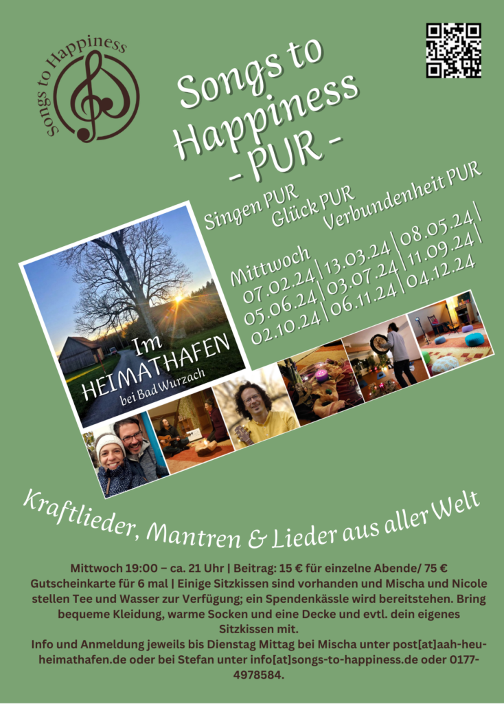 Songs to Happiness Pur - Aktueller Flyer